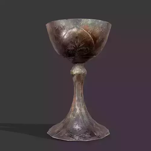 Goblet Medieval Style Low-poly 3D model