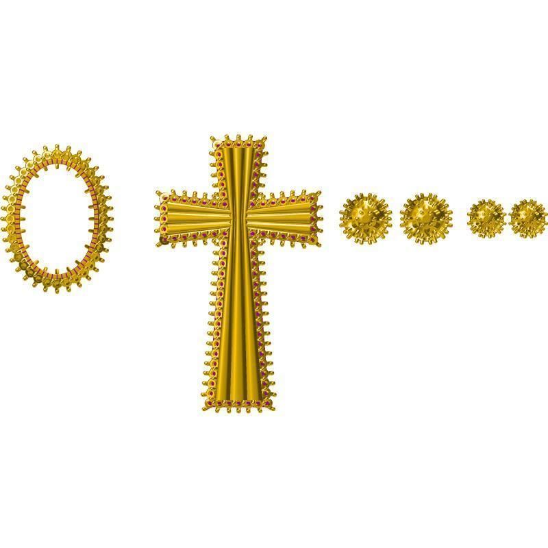 JCD Format Gold criss-cross pendant jewelry cad 3D print model