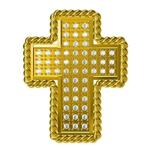 JCD Format Gold criss-cross pendant design