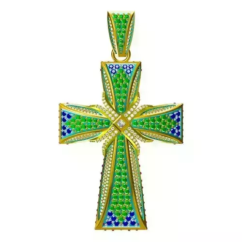 JCD Format Gold criss-cross pendant design