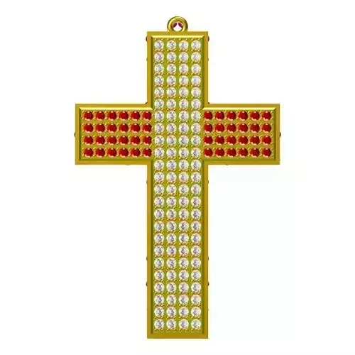 JCD Format Gold criss-cross pendant 3D print model