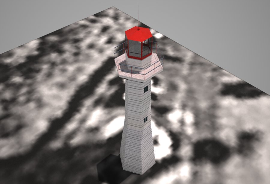 Point Cleveland Lighthouse Low poly 3D model_3
