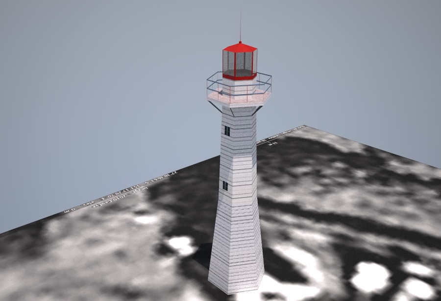 Point Cleveland Lighthouse Low poly 3D model_2