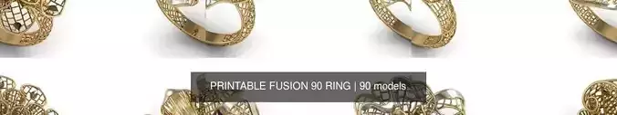 PRINTABLE FUSION 90 RING 3D Model Collection