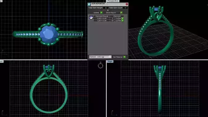 Solitaire Ring 3D print model Solitaire Ring 3D print model