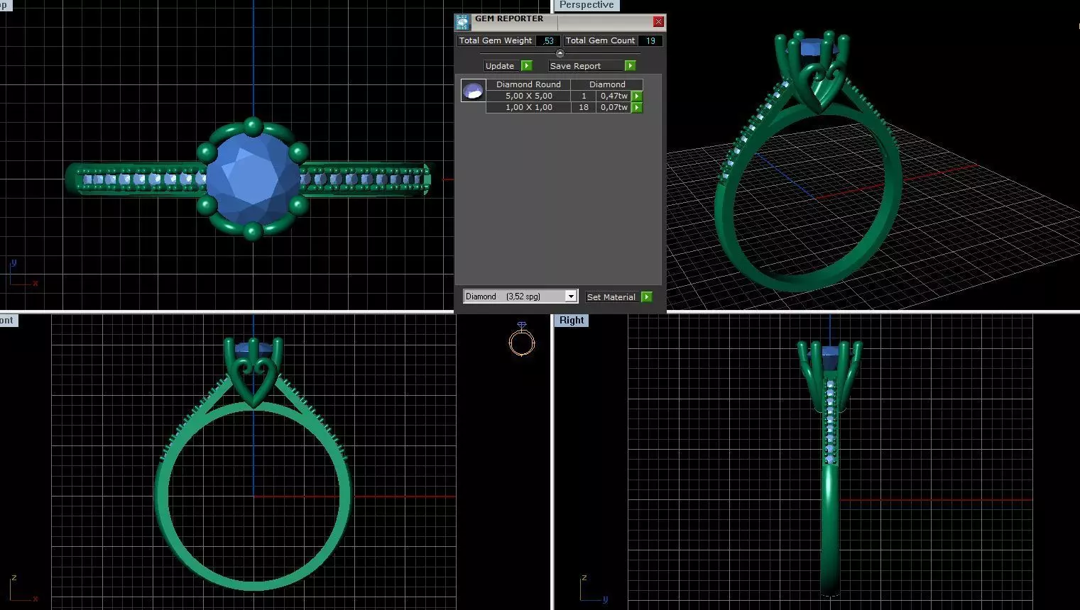 Solitaire Ring 3D print model_0