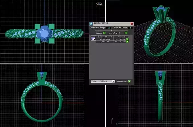 Solitaire Ring 3D print model