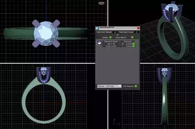 Solitaire Ring 3D print model Solitaire Ring 3D print model