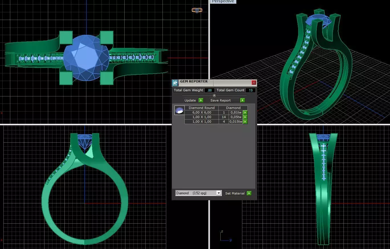 Solitaire Ring 3D print model_0