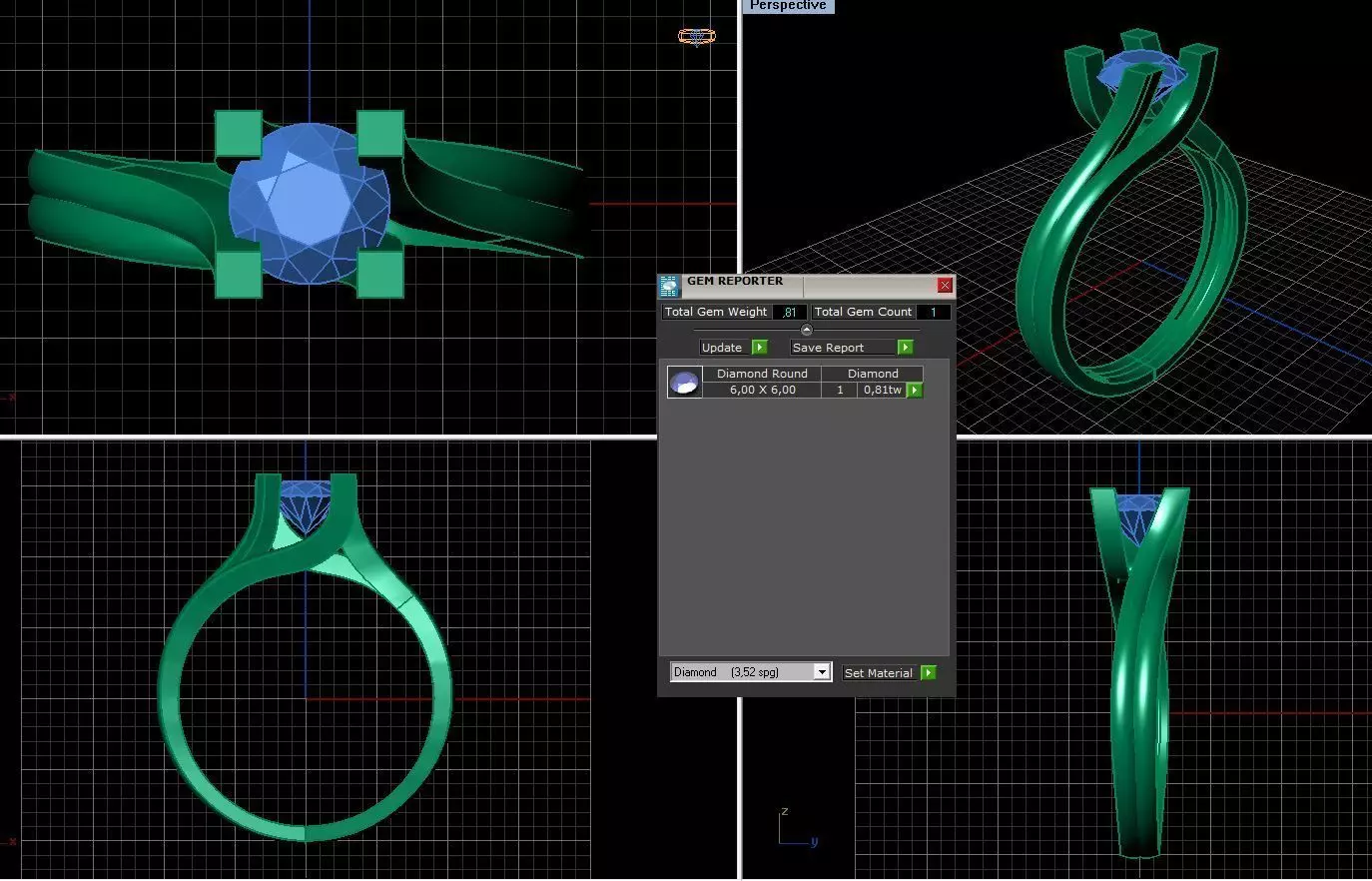 Solitaire Ring  3D print model_0