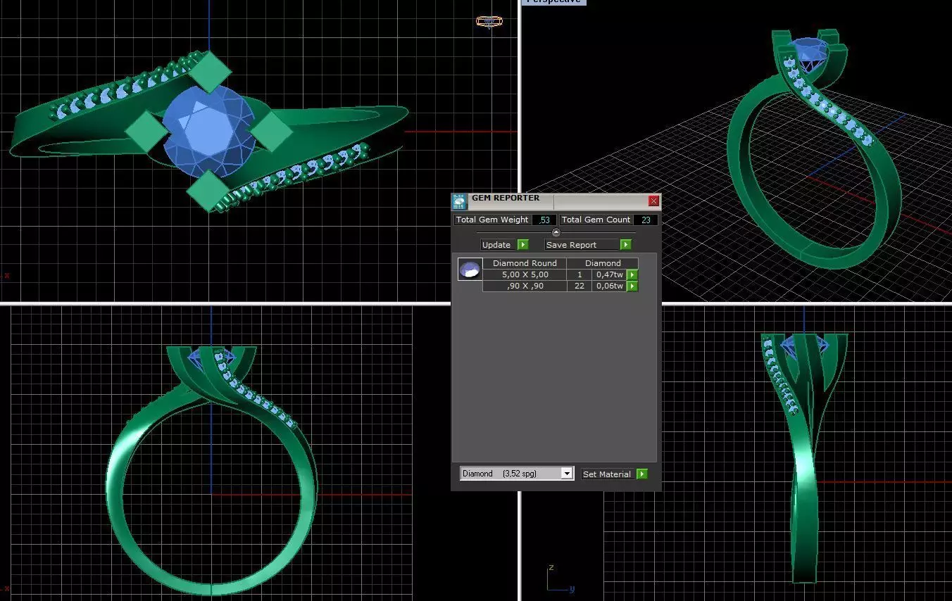 Solitaire Ring  3D print model_0
