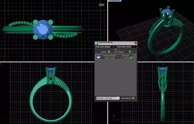 Solitaire Ring  3D print model