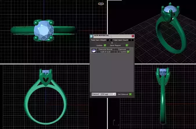 Solitaire Ring 3D print model
