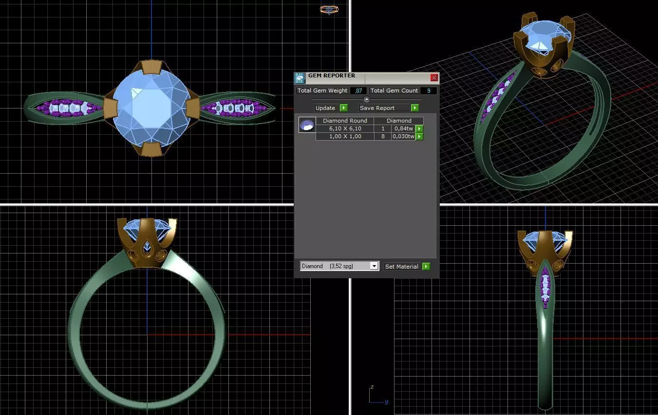 Solitaire Ring  3D print model_0