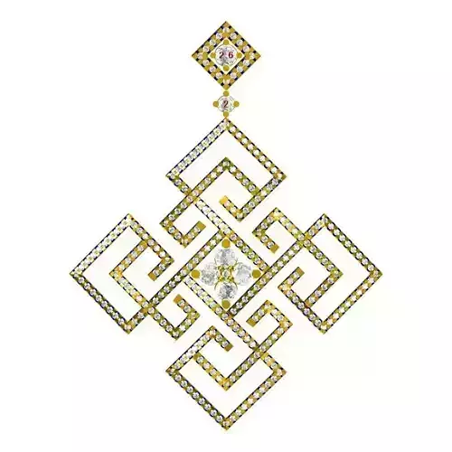 JCD Format Vintage flower shape pendant jewelry cam