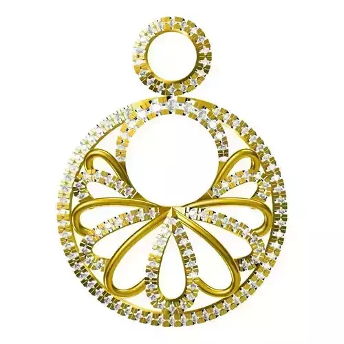 JCD Format Vintage flower shape pendant jewelry