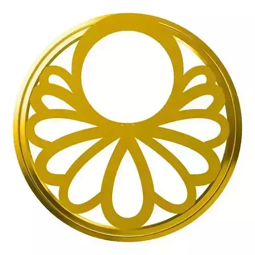 JCD Format Vintage flower shape pendant jewelcad