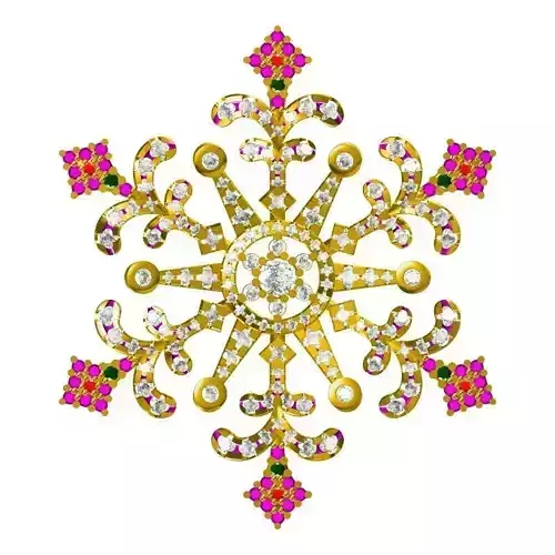 JCD Format Vintage flower shape pendant free 3dm jewelry files