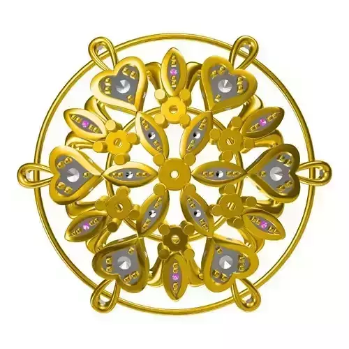 JCD Format Unique flower shape pendant wax files jewelry