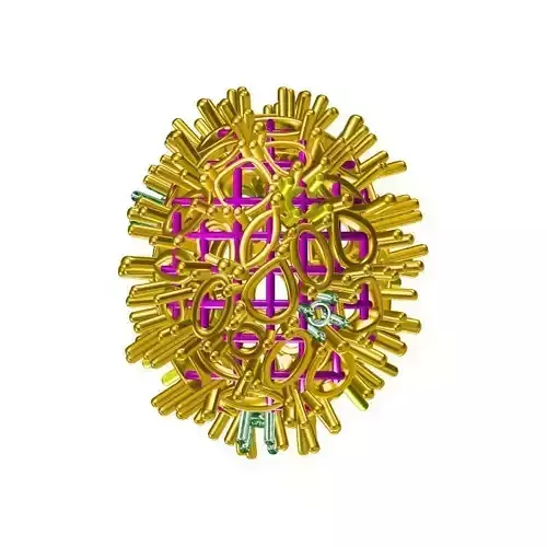 JCD Format Unique flower shape pendant design 3D print model