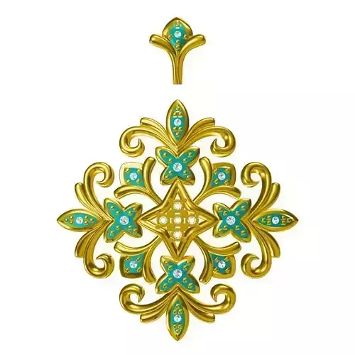 JCD Format Unique flower shape pendant rhino 3d jewelry