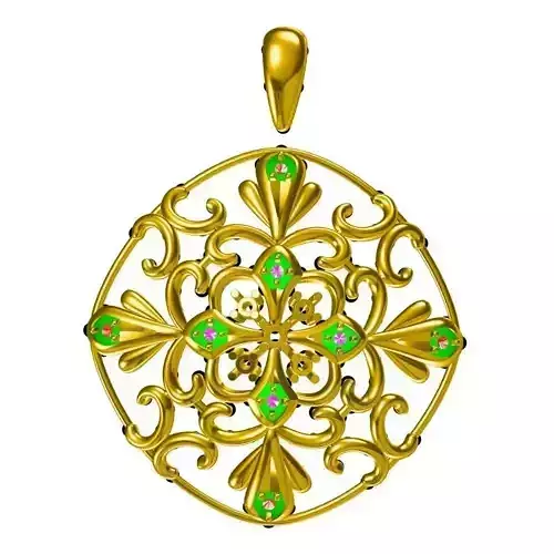 JCD Format Unique flower shape pendant metal file 