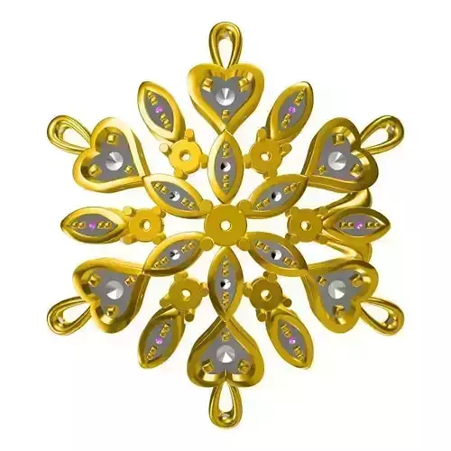 JCD Format Unique flower shape pendant jewelry cad cam masters