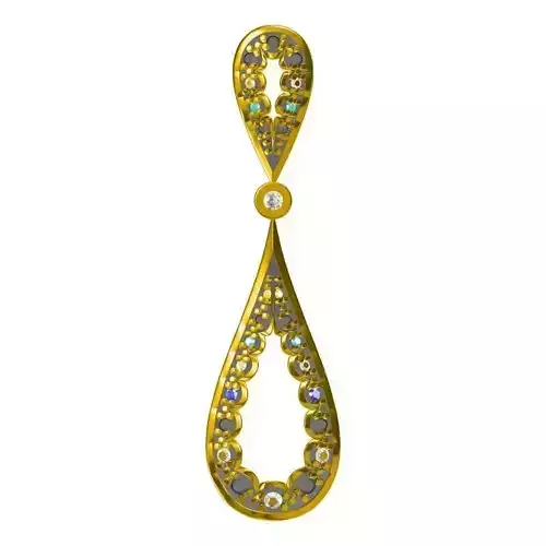 JCD Format Unique flower shape pendant jewelcad