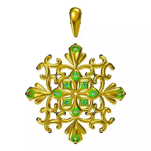JCD Format Unique flower shape pendant flower shape pendant cad