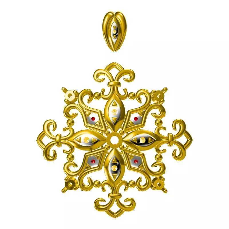 JCD Format Unique flower shape pendant design 3D print model