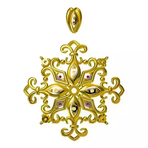 JCD Format Unique flower shape pendant design