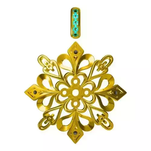 JCD Format Unique flower shape pendant cad