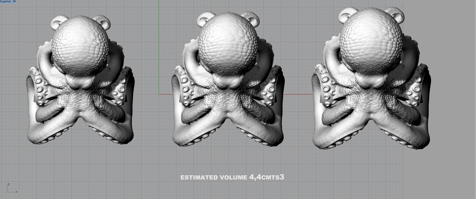 Octopus ring 3D print model_8