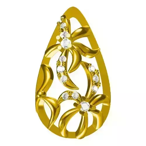 JCD Format Unique flower shape pendant autodesk jewelry design