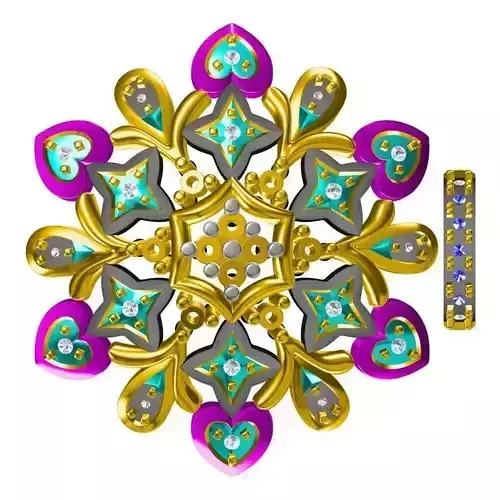 JCD Unique flower shape pendant 3design price