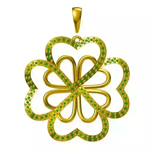 JCD Format Rose gold flower shape pendant metal file