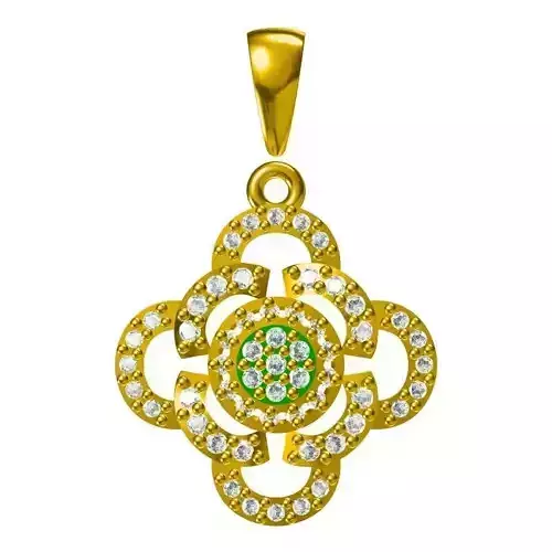 JCD Format Rose gold flower shape pendant free 3dm jewelry files