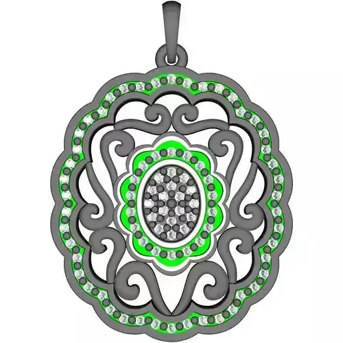 JCD Format Rose gold flower shape pendant flower shape pendant