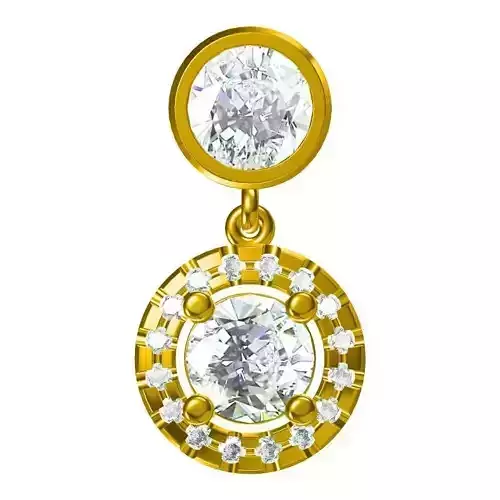 JCD Format Rose gold flower shape pendant jewellery