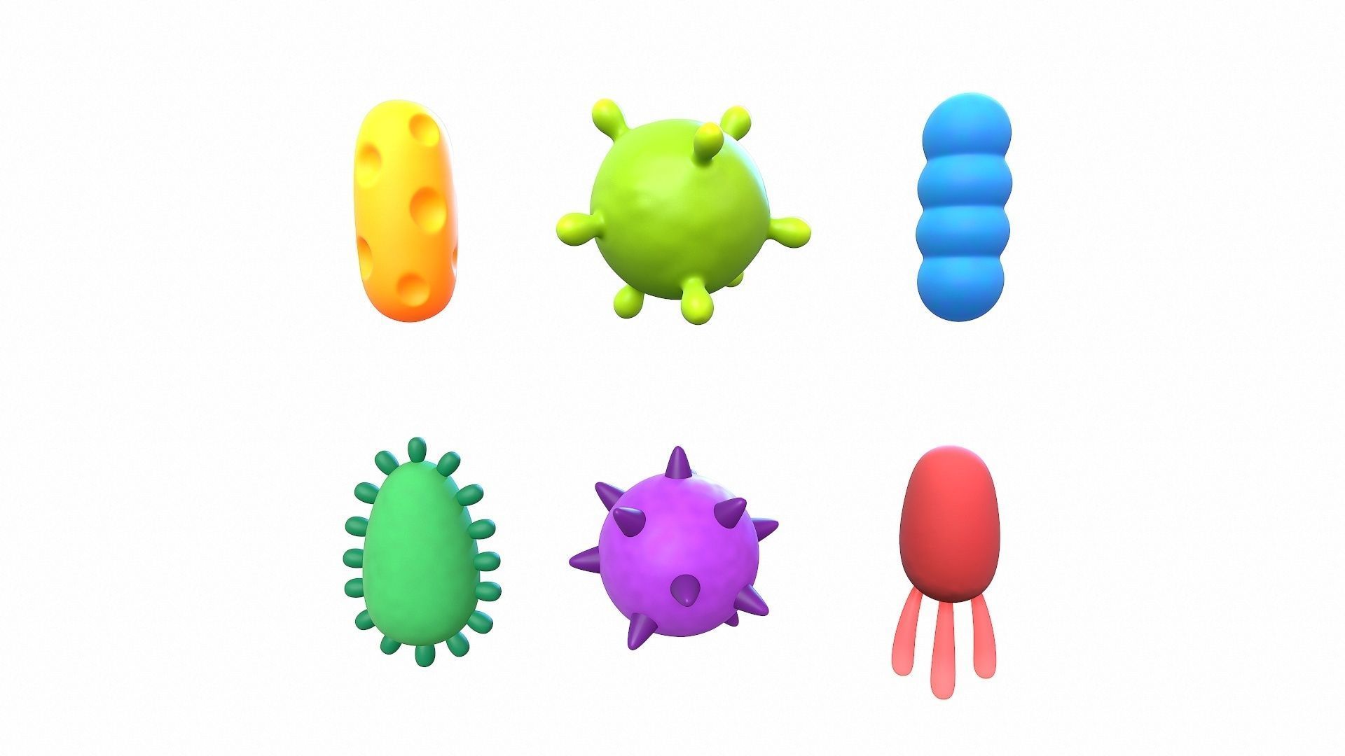 Bacteria Pack 3D model_1