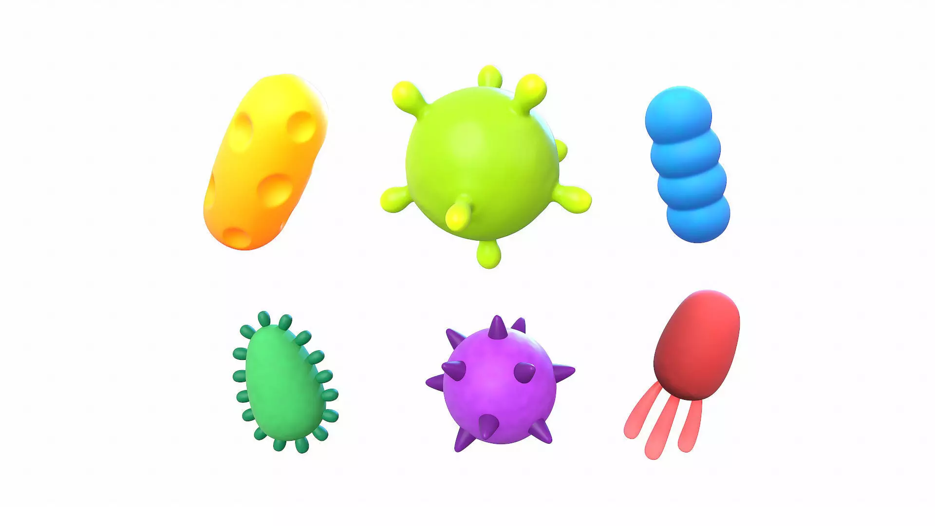 Bacteria Pack 3D model_0