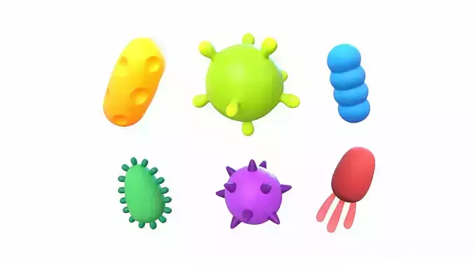 Bacteria Pack 3D model