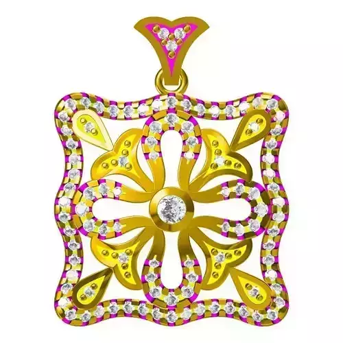 JCD Format Rose gold flower shape pendant design course