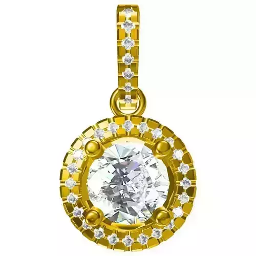 JCD Rose gold flower shape pendant 3d jewelry files for sale