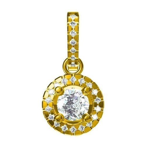 JCD Format Rose gold flower shape pendant jewellery 3D print model