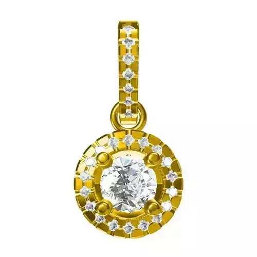 JCD Format Rose gold flower shape pendant jewellery