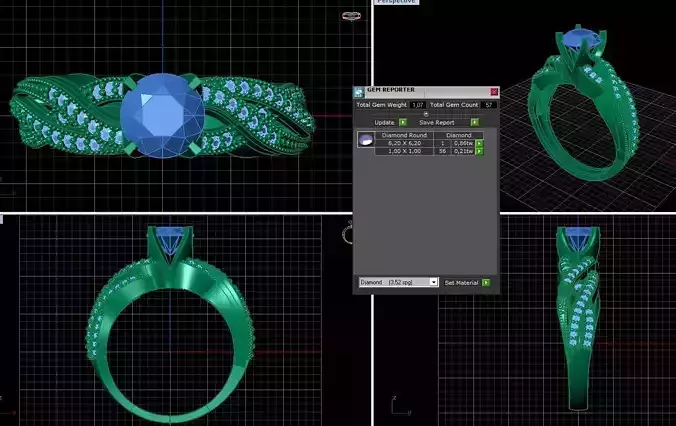 Solitaire Ring 3D print model