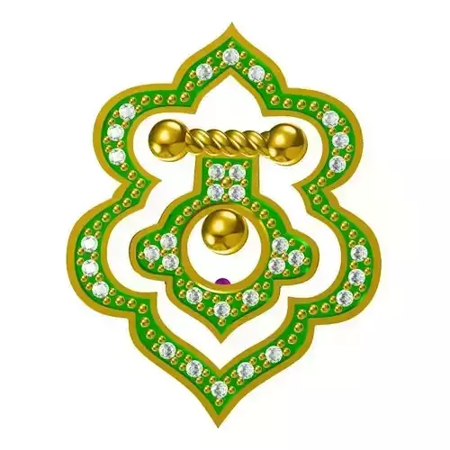 JCD Format Minimalist flower shape pendant jewelcad 3D print model