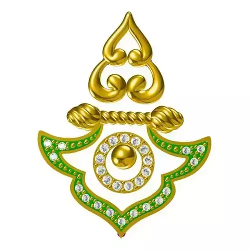 JCD Format Minimalist flower shape pendant 3dm jewelry