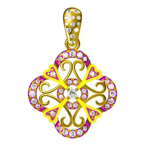 JCD Format Flower shape pendant wax files jewelry